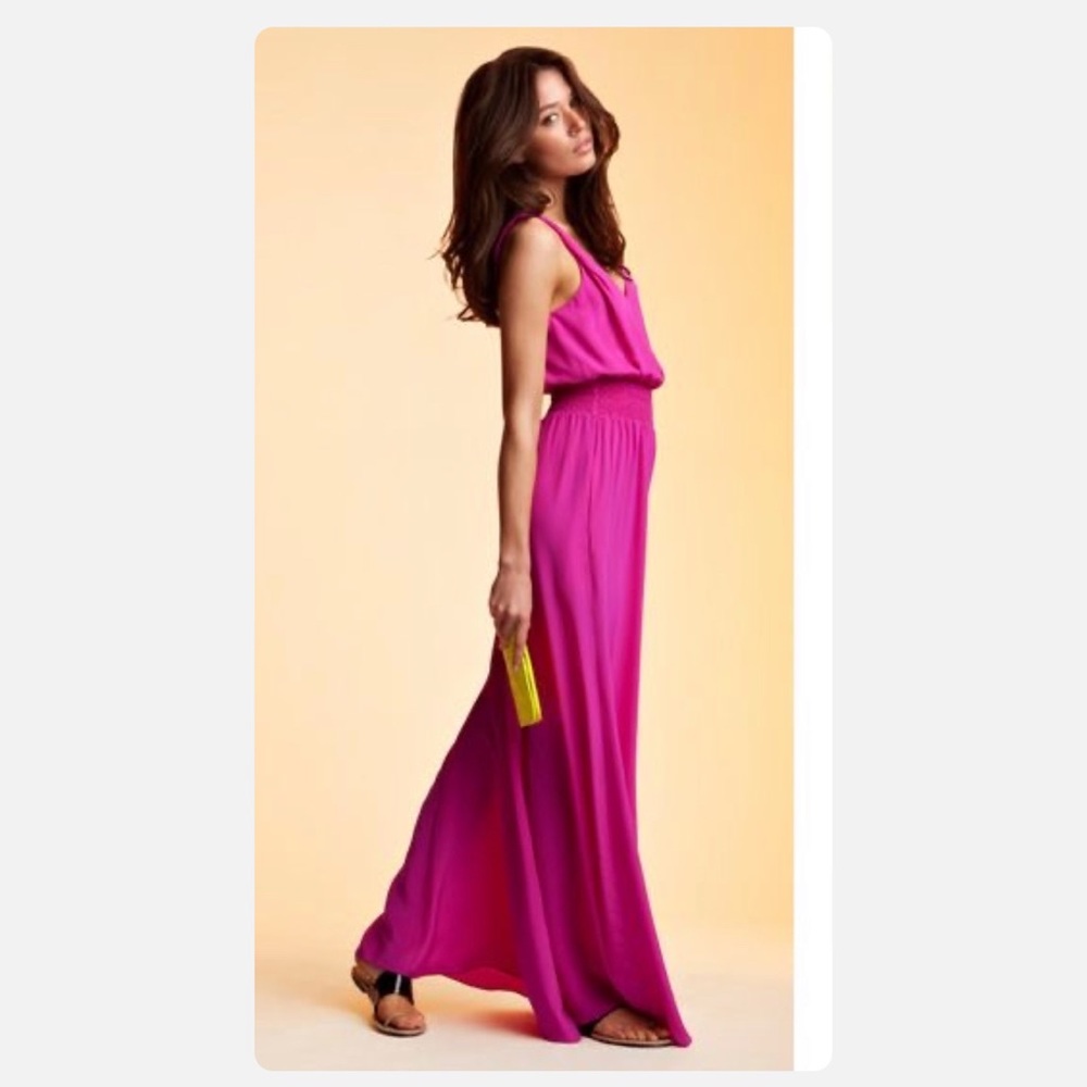 Jay Godfrey Pink Silk Maxi Dress